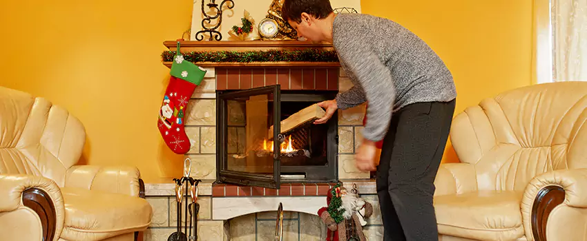 Rusted Metal Fireplace Restoration in West Lafayette, Indiana